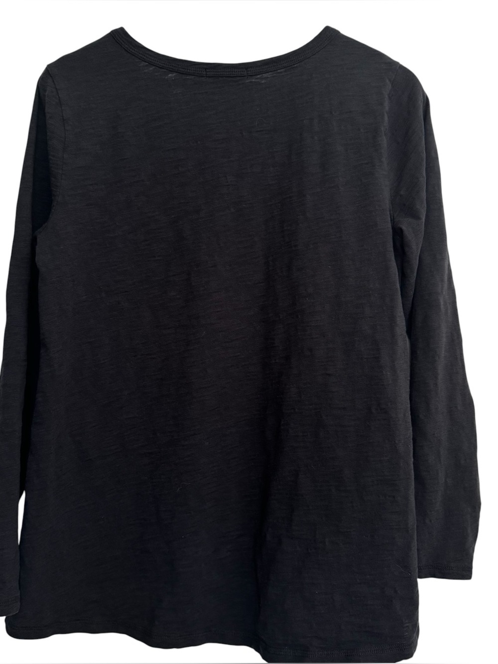 Habitat Pieced Pocket Tunic Top Size S Black Diagonal Hem Cotton Shirt - Picture 2 of 4